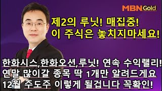 이효근의 텐텐텐 1122제2의 루닛 매집중 이 주식은 놓치지마세요 한화시스템한화오션루닛 연속 수익시리즈 연말 많이 갈종목 주도주 알려드릴께요 꼭확인 [upl. by Eitsirhc]