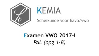 Examen scheikunde VWO 2017I PAL opg 18 [upl. by Lenox]