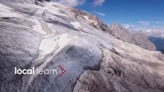 In volo col drone sul ghiacciaio della Marmolada 4k 50p [upl. by Ahsina]