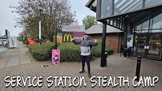 SERVICE STATION STEALTH CAMP  Durham motorway services [upl. by Notlih]