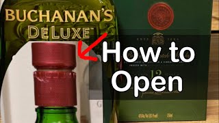 How to Open Buchanans Deluxe Bottle [upl. by Enamrahc]