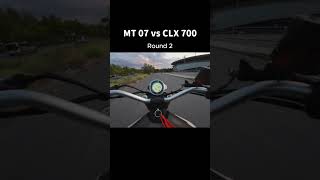 Yamaha MT07 vs CF Moto CLX700 Heritage Drag [upl. by Zwick]