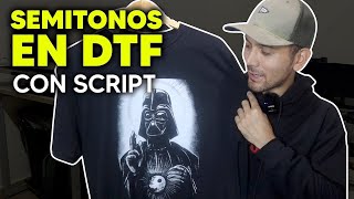 IMPRESIÓN DTF con efecto de SERIGRAFÍA  Técnica de SEMITONOS con SCRIPT Efecto Raster para MAC [upl. by Eicyal997]