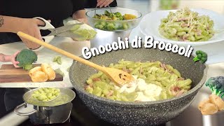 GNOCCHI DI BROCCOLI CREMOSI facili e veloci CON LE FORBICI ✂️ 🥦 [upl. by Adianes]