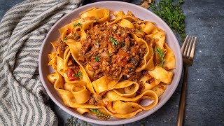 Pappardelle al Ragu with Mushrooms [upl. by Phylys]