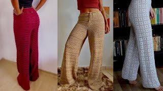 A calça perfeita de crochê como fazer calças e shorts de crochê  moda crochê 2024 [upl. by Jenkins514]