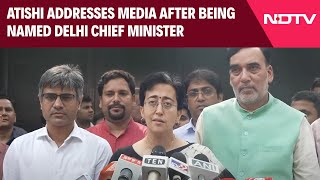 Atishi Press Conference  Atishi Addresses Media After Being Named Delhi Chief Minister [upl. by Nywnorb]