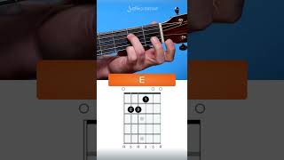 How to play the E chord on Guitar easy beginner chord Shorts [upl. by Jaqitsch]