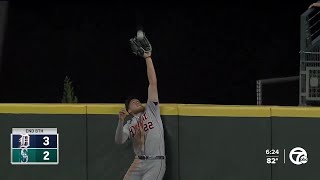 Parker Meadows makes highlightreel catch in Tigers win over Mariners [upl. by Cohleen]