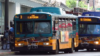 A ride on King County Metro 2001 Gillig Phantom Trolley 4126 [upl. by Crofoot935]