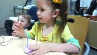 Abigails cochlear implant activation [upl. by Sonnie]