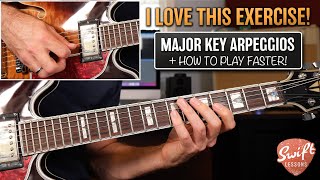 7 Arpeggios of a Major Key  My Favorite Guitar Exercise [upl. by Luwana]