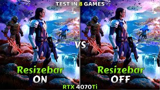 FPS Boost 🔥  Resizable Bar ON vs OFF  NVIDIA GeForce RTX 4070 Ti [upl. by Nuahsyt602]