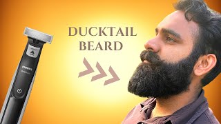 HowTo Ducktail Beard Trim and Shape Using The Philips Norelco OneBlade  Ep 01 [upl. by Ylas525]