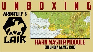 Unboxing Harn Master Module Columbia Games 1983 [upl. by Enaj249]