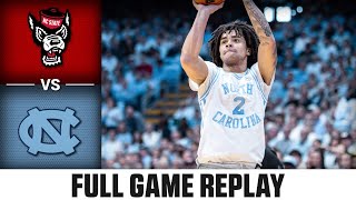 NC State vs North Carolina Full Game Replay  202324 ACC Mens Basketball [upl. by Bacchus]