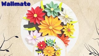 Wallmate  How to make wall hanging crafts  Easy wallmate craft ideas  Beautiful flowers wallmate [upl. by Royden822]