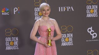 Julia Garner 2023 Golden Globes Press Room [upl. by Izy]