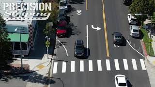 Precision Striping  Adams Ave North Park San Diego February 2023 [upl. by Lemar430]