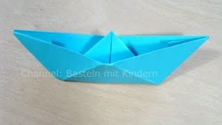 Papierschiff falten  Papier falten  Origami Boot  Einfaches Schiff basteln mit Papier [upl. by Alrac962]