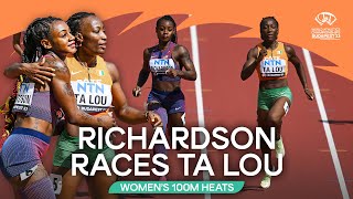 ShaCarri Richardson cruises to 200m semifinals  World Athletics Championships Budapest 23 [upl. by Shue]