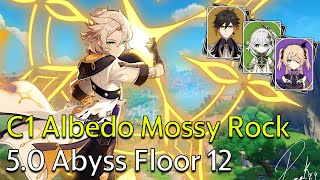 Albedo Mossy Rock  Genshin Impact 50 Spiral Abyss Full Clear [upl. by Cornish]