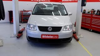 VW Touran Hvordan bytte støtdempere og fjærer foran  2003 til 2010 mod 1T [upl. by Franckot823]