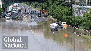 Global National July 16 2024  Toronto hit by major flooding thousands without power [upl. by Kutzenco]