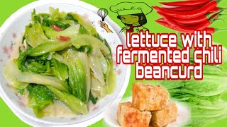 lettuce with fermented chili beancurd [upl. by Herve840]