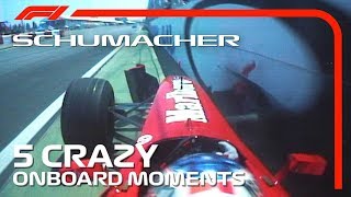 5 Crazy Onboard Moments  Michael Schumacher [upl. by Aneleairam215]