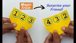 How to make magic tricks with paper  Origami fun game [upl. by Nitsyrc]