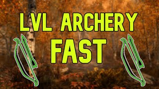 How To Level Archery 1100 FAST In Skyrim [upl. by Eelime]