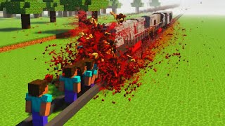 Steve vs Train 😱 minecraft shorts [upl. by Daniella]