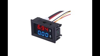 100V DC 10A Voltmetre Ampermetre Kırmızı Mavi Led [upl. by Adnirem962]