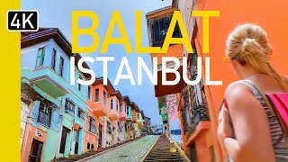 cc Walking Tour of Vibrant Balat Istanbul 2024  Whats it like 4K HDR [upl. by Rolecnahc]