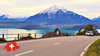 Switzerland Most Scenic Drive 🇨🇭 lake Thun  Sigriswil to Thun Driving in Switzerland  4K [upl. by Canotas841]