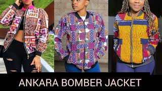 How To Cut And Sew An African Print Bomber Jacket DIY Ankara Bomber Jacket [upl. by Esra989]