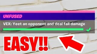 VEX Yeet an opponent and deal fall damage Fortnite Unfused Challenges [upl. by Dag]