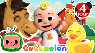 Old MacDonald Sing Along  4 Hours Of Cocomelon  JJs Animal Time  Moonbug Kids  Fun Zone [upl. by Freida]