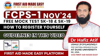 FCPS1 NOV 2024 Free Mock Test SK 18 SK 19 How To Register Your Self Guidelines In This Vedio [upl. by Garnet]