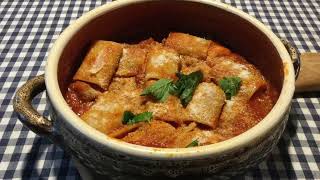 Paccheri con sugo di capocollo e pomodoro dellagro nocerino sarnese videoricetta n 1164 [upl. by Asseneg847]