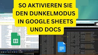 So aktivieren Sie den Dunkelmodus in Google Sheets und Docs [upl. by Aicek]