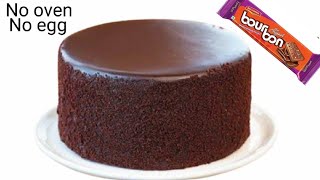 Bourbon Biscuit Cake in cooker  3 ingredients Eggless Chocolate Cake Recipe  No oven no butter [upl. by Stricklan]