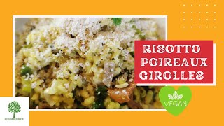 RISOTTO AUX POIREAUX ET CHAMPIGNONS recette vegan  LUNDI VERT n°202 [upl. by Kajdan]