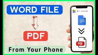 how to convert word to pdf in mobile 2024 [upl. by Nussbaum947]