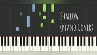 Lady Gaga and Bradley Cooper  Shallow  Piano Pop Song Tutorial with Sheet Music [upl. by Einyaj]