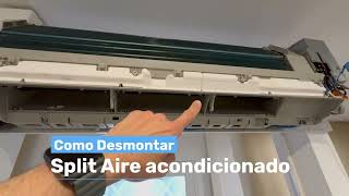 CÓMO DESMONTAR los PLASTICOS de un AIRE ACONDICIONADO para su LIMPIEZA [upl. by Ninnahc]