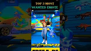 Top 3 most wanted emotes free fire shorts freefire emotes top 3 [upl. by Atarman]