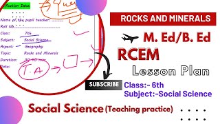 Rocks and Minerals RCEM approach social Science lesson plan lessonplan lessonplanforbed [upl. by Maurizio]