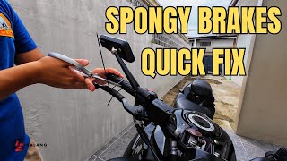 How to fix a spongy brake lever  Alternative to brake bleeding [upl. by Perrins887]